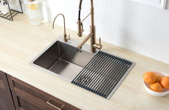 Topmount Stainless Steel Kitchen Sink Brushed Single Bowl 18 Gauge 68x45